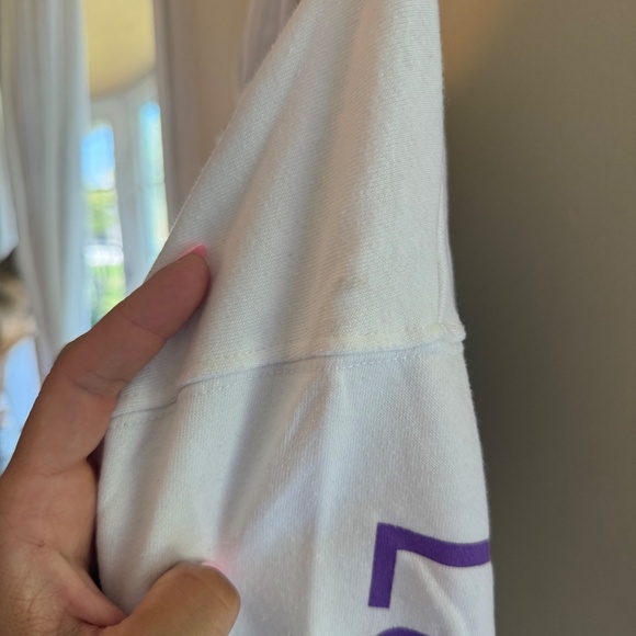 Vintage Looney Tunes Graphic White Hoodie Sweatshirt Women's Large - Picture 8 of 9